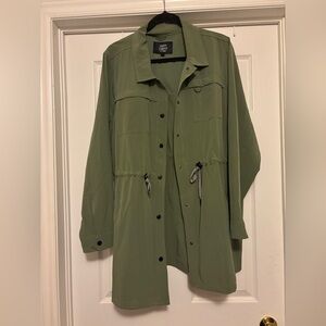Happy Camper by Torrid Olive Green Utility Jacket 2X
